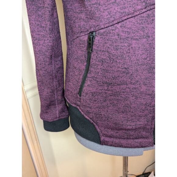 Calvin Klein Performance Maroon Quick Dry Full Zip Fleece Jacket Size M - Picture 4 of 9